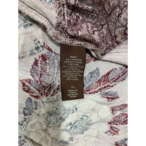 Women's XS Knox Rose Open Front Floral Short Sleeve Cardigan Blouse - Picture 12 of 12